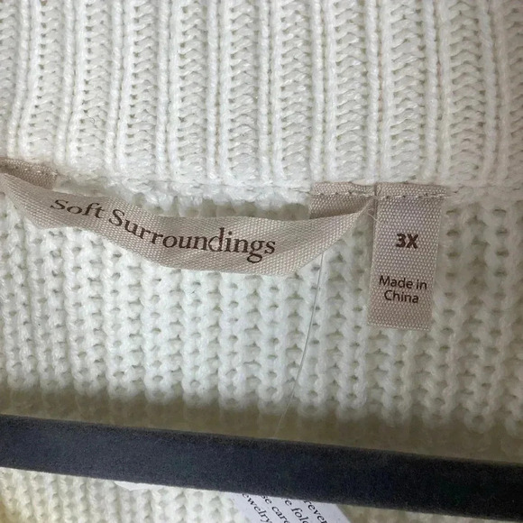 Soft Surroundings NWT Highland Tunic Sweater  Cream Size 3X - Picture 5 of 10